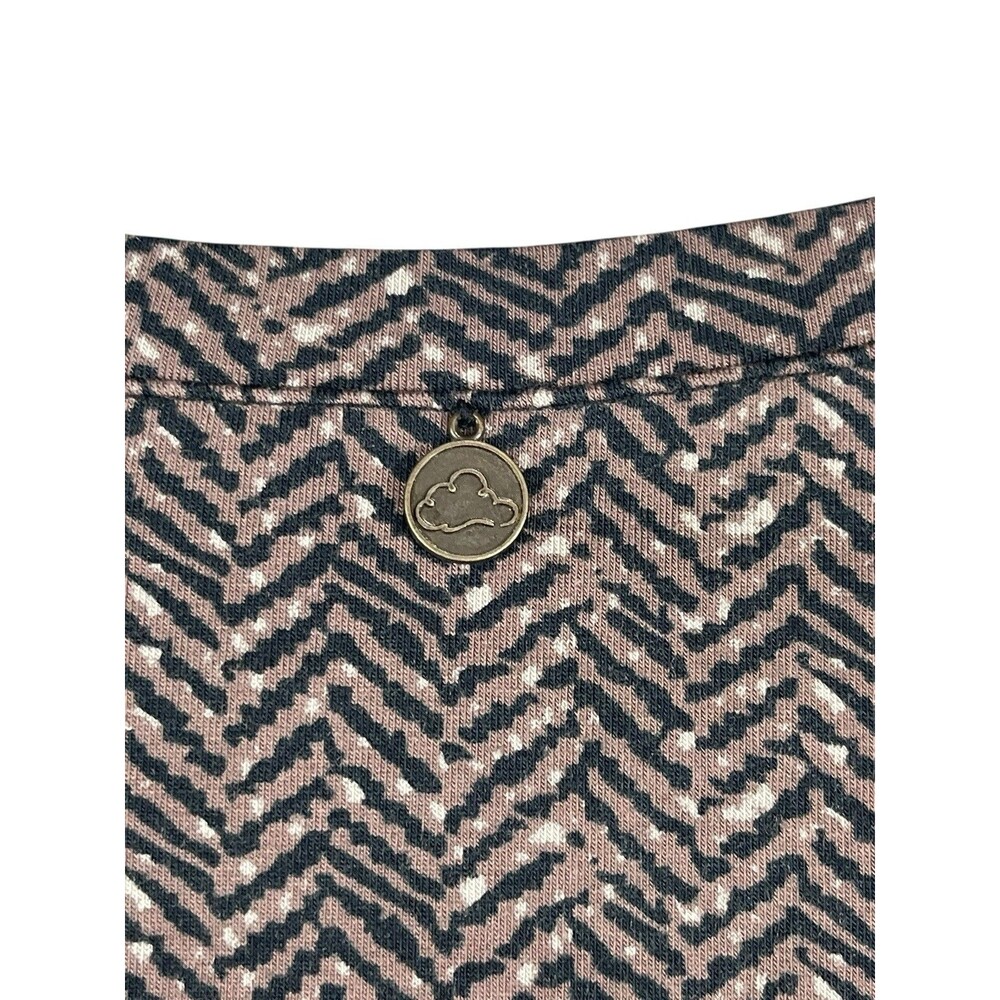 Soft Surroundings 2X Herringbone Print Long Sleeve Top Velvet Embroidered Collar - Picture 5 of 13